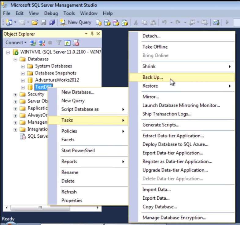 Restore Database In SQL Server 2014 From .Bak File Step By Step